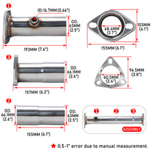 Load image into Gallery viewer, Adjustable Piping Fit For Honda 92-00 Civic CRX EF EX EK Si B/D/H/K/F Series