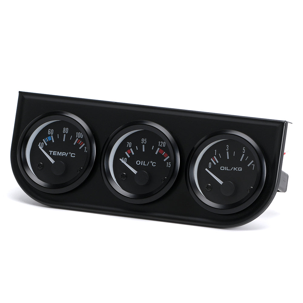 52MM 3 in 1 Car Triple Gauge Kit