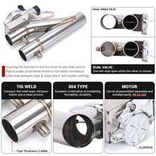 Load image into Gallery viewer, 2in1 2.5" Electric Exhaust Downpipe E-Cutout Cut Out Dual Valve Remote Wireless