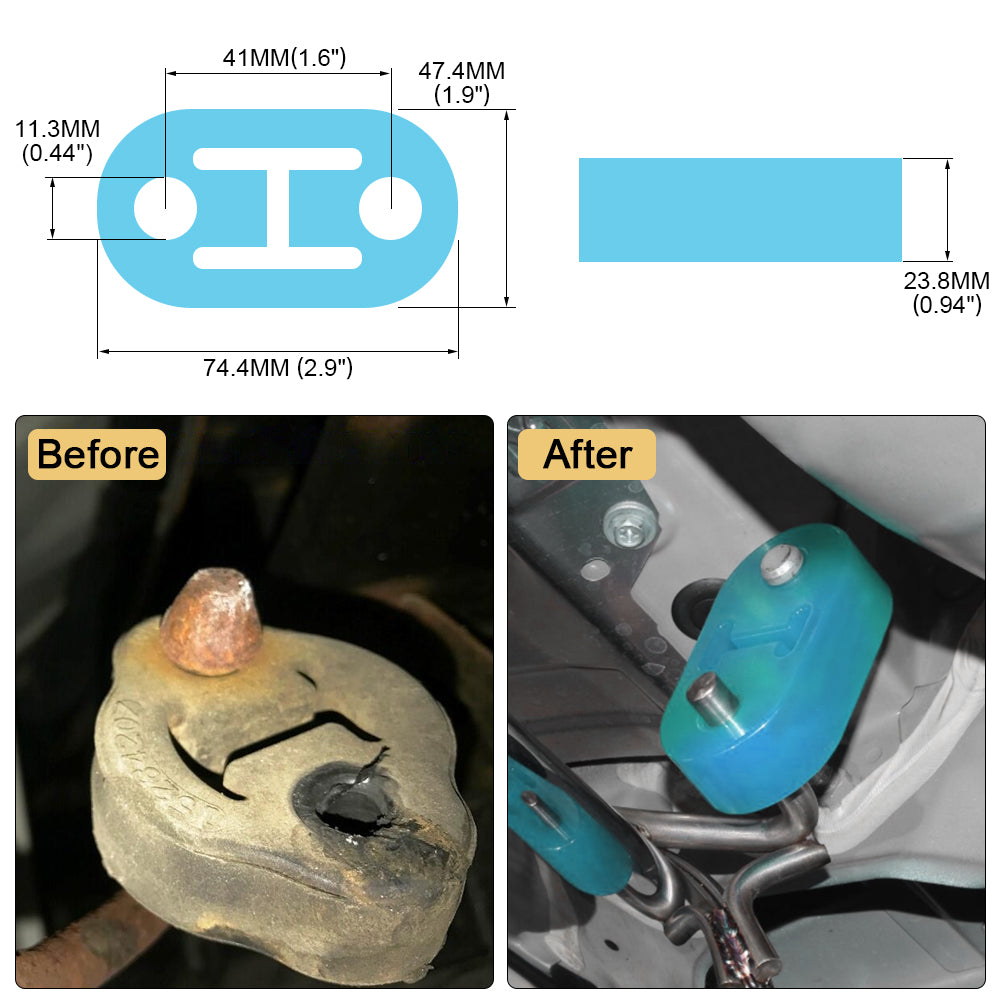 Poly Exhaust/ Muffler SHORT HANGERS 4pcs/lot universal Hangers PQYracing