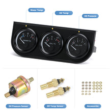 Load image into Gallery viewer, 52MM 3 in 1 Car Triple Gauge Kit