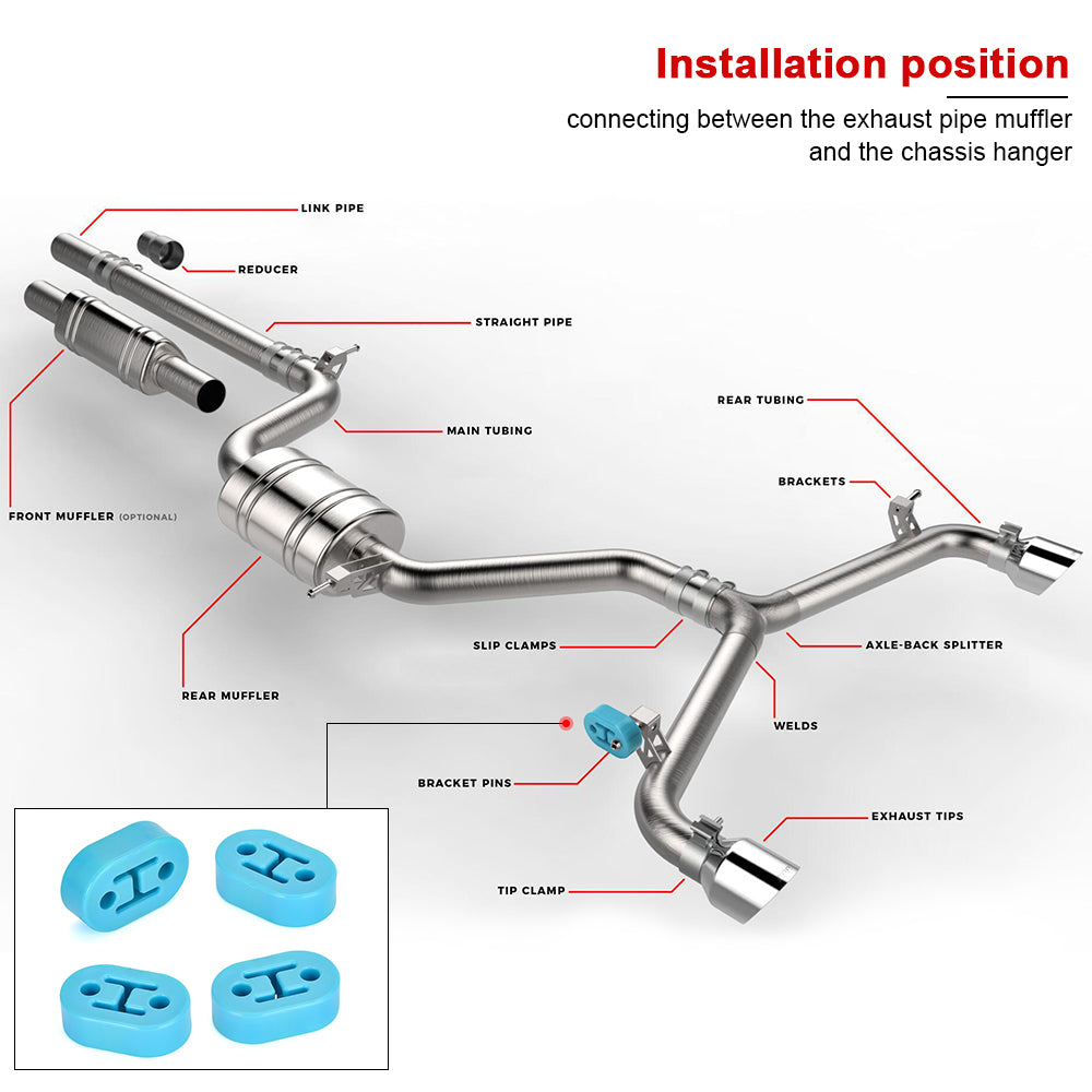 Poly Exhaust/ Muffler SHORT HANGERS 4pcs/lot universal Hangers PQYracing