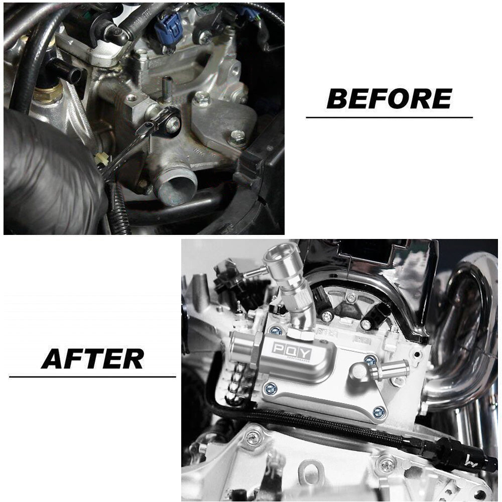 K-Series Upper Coolant Housing With Straight Elbow & Filler Neck – K20Z3, K24, K20 – BAGARAATAN