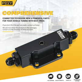 Universal AN6 Inline Fuel Filter w/ 1/8 NPT Port