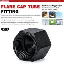 Load image into Gallery viewer, Aluminum AN6 AN8 AN10 Female Thread 4 PCS  Flare End Cap Tube Fitting