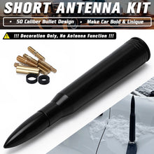 Load image into Gallery viewer, Bullet Ammo Aluminum Short Antenna Black Kit