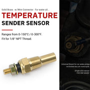 3PCS Oil Water Temperature Sensor Kit 1/8 NPT Coolant Temp - view 3