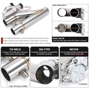 Universal 2.5-Inch Stainless Steel Exhaust Pipe 2-Piece Kit - view 6