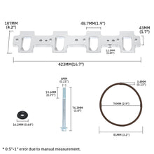 Load image into Gallery viewer, LS Cathedral to Rectangle Port Intake Manifold Adapter Kit for LS1, LS2, LS3, LSA, LSX Engines &amp; Superchargers