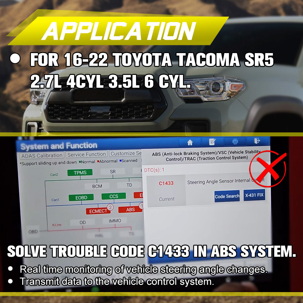 Steering Angle Sensor For 16-22 Toyota Tacoma