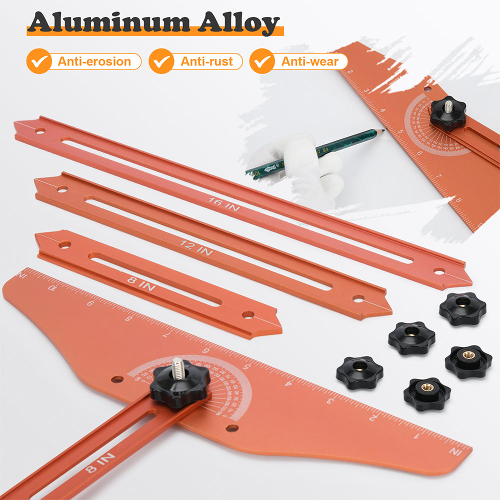 Orange Aluminum Stair Tread Template Tool