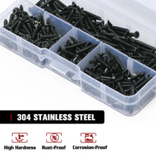 Load image into Gallery viewer, 1000+Piece Black Carbon Steel Self-Tapping Wood Screw Assortment Kit