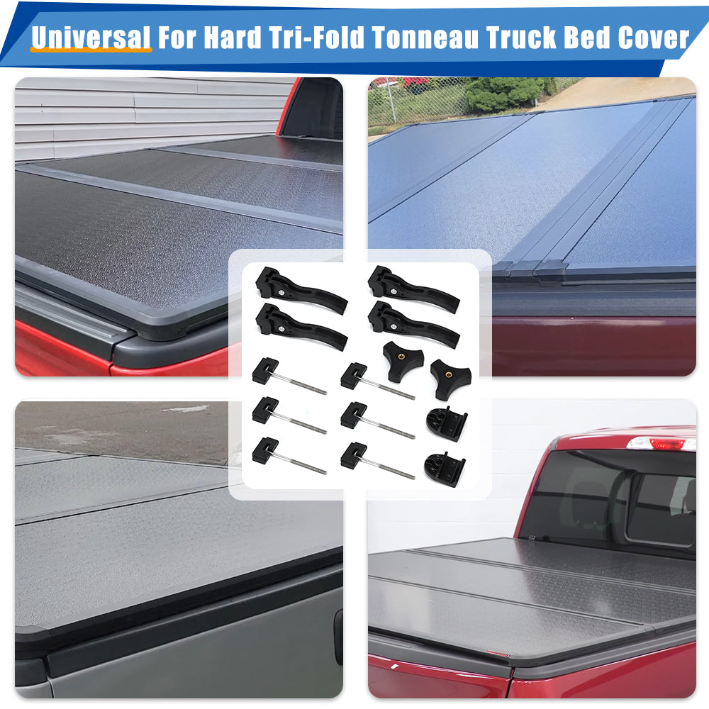 Universal Tonneau Cover Replacement Kit for Hard Tri-fold Truck Bed Covers  ， Including Tonneau Cover Clamps Diamond Nut, T-Bolt : Automotive 