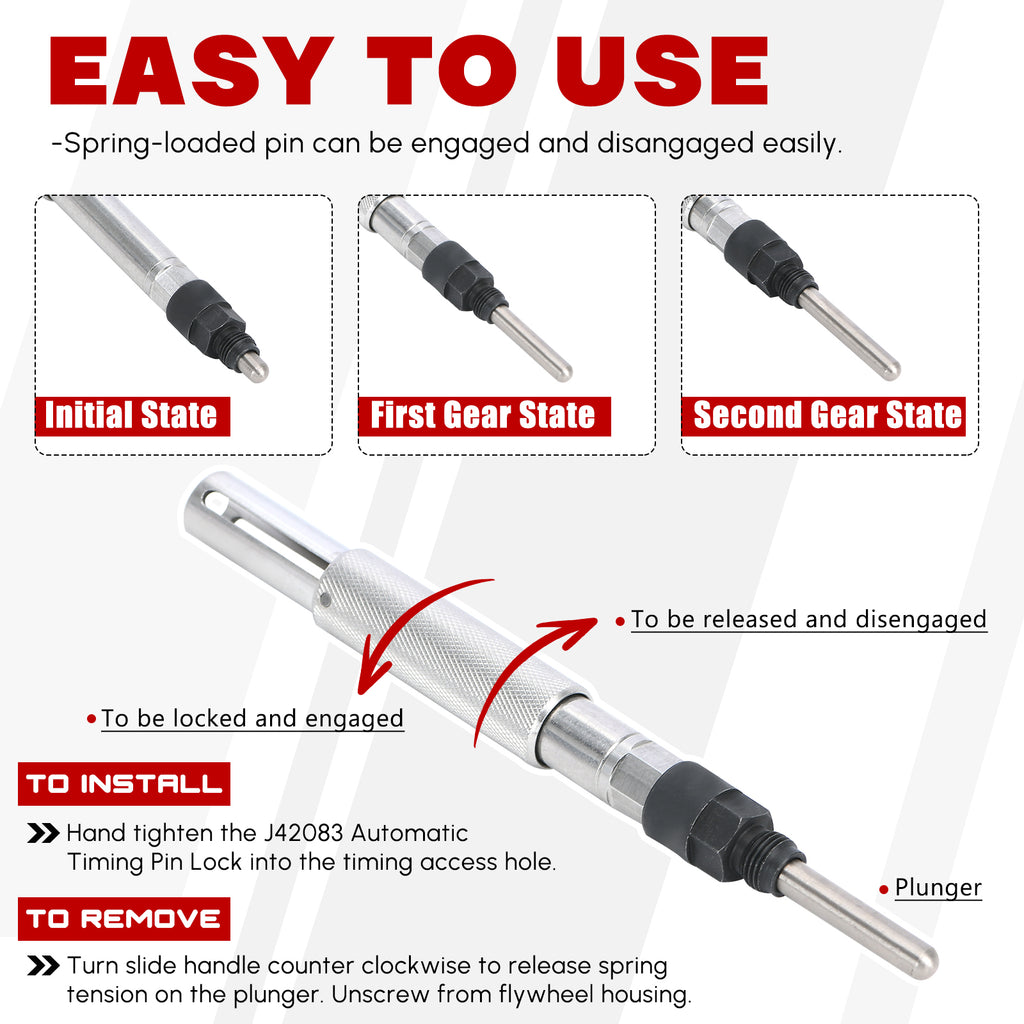 Timing Pin & Injector Height Adjustment Tool & Engine Barring Socket for CAT 3406E, C-15, C-16