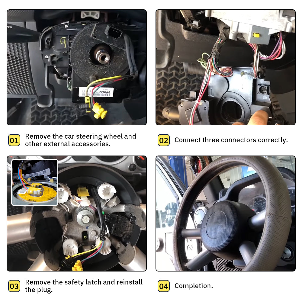 Steering Wheel Clock Spring w/ Angle Sensor For Chrysler Dodge Jeep Wrangler 4 Cyl 6 Cyl