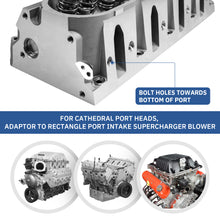 Load image into Gallery viewer, LS Cathedral to Rectangle Port Intake Manifold Adapter Kit for LS1, LS2, LS3, LSA, LSX Engines &amp; Superchargers