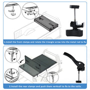 Truck Tonneau Cover Replacement Installation Accessory for Hard Tri-fold Tonneau Cover Include Rear Clamp - view 6