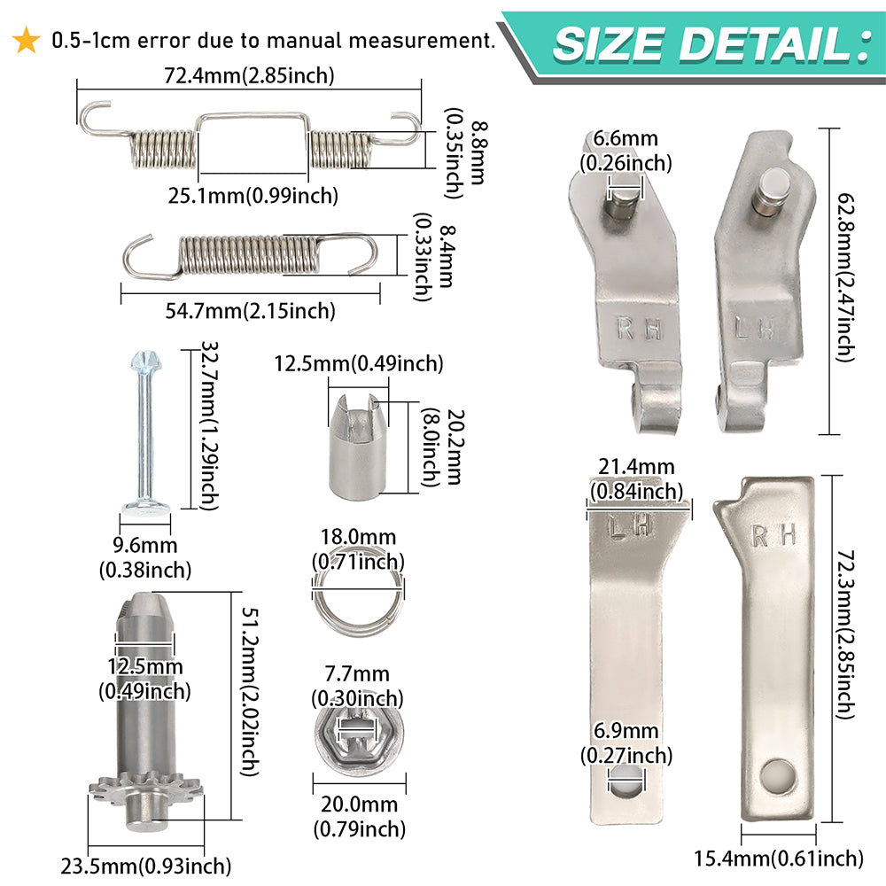 Stainless Steel Parking Brake Hardware Kit for Chevy Corvette C2 C3 1965-1982
