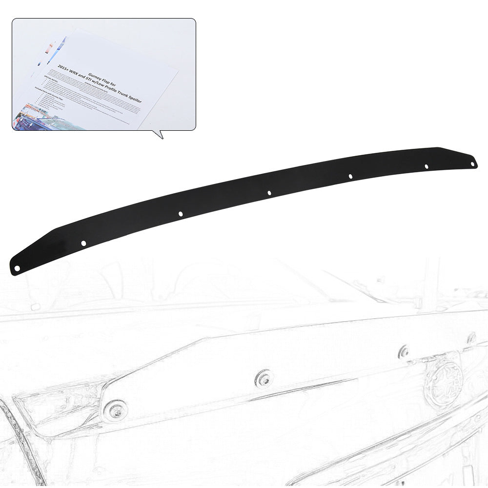 Anodize Alu Gurney Flap Rear Spoiler For 15-on Subaru WRX Sti Low Profile Wing