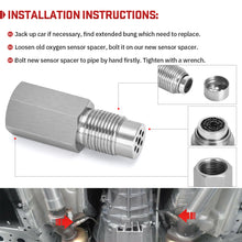 Load image into Gallery viewer, O2 Oxygen Sensor CEL Eliminator Extender Spacer Bung Catalytic Converter Check Engine Light Fix Universal M18X1.5 Threads