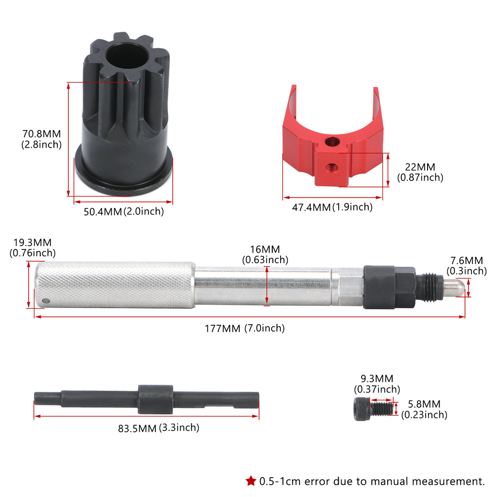 Timing Pin & Injector Height Adjustment Tool & Engine Barring Socket for CAT 3406E, C-15, C-16