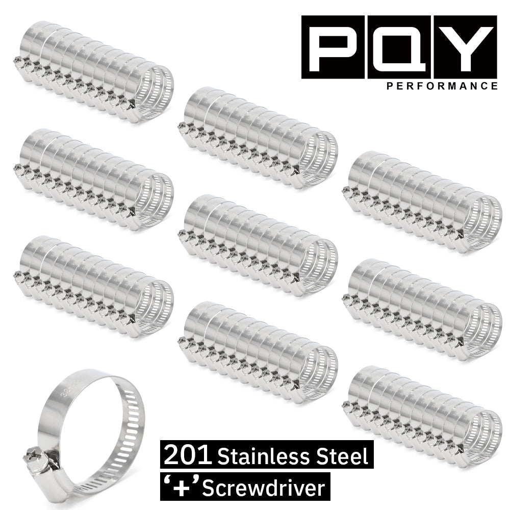100pcs 32-44 Stainless hose clamp 1-1/4" to 1-3/4"