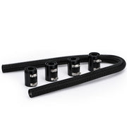Universal 48-Inch Stainless Steel Radiator Flexible Coolant Water Hose Kit With 4-Piece Clamp Black - view 2