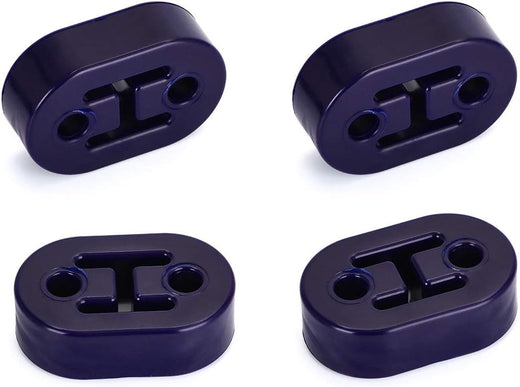 Universal 4-Piece PolyUrethane Exhaust/Muffler Rubber Short Hanger Insulator Bracket Bushing Mount 10mm Blue
