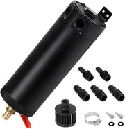 Universal 3/8-Inch NPT Billet Aluminum Baffled 2-Port Oil Catch Can - view 2