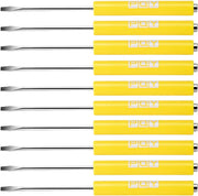 10-Piece Mini Pocket Screwdriver with Clip Magnetic Slotted Small Screw for Mechanical Electrician yellow - view 2