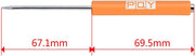 10-Piece Mini Pocket Screwdriver with Clip Magnetic Slotted Small Screw for Mechanical Electrician orange - view 5