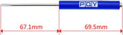 10-Piece Mini Pocket Screwdriver with Clip Magnetic Slotted Small Screw for Mechanical Electrician Blue - view 4