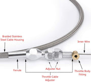 Throttle Cable Kit for Chevrolet LS Engines 36-Inch Stainless - view 4