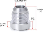 10AN Male Weld On Fitting Bung Hose Adapter Fuel Oil - view 6