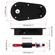 Hypertune Universal Racing Car Flush Hood Latch and Pin Kit - view 4