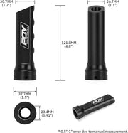 Aluminum Handbrake Cover Hand Brake Sleeve Handle Protector Universal Black - view 4