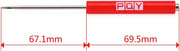 10-Piece Mini Pocket Screwdriver with Clip Magnetic Slotted Small Screw for Mechanical Electrician Red - view 4