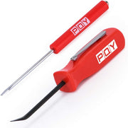 Pocket Magnetic Screwdriver Slotted Head With Magnet Top + Mini Pry Bar Set Red - view 2