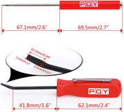 Pocket Magnetic Screwdriver Slotted Head With Magnet Top + Mini Pry Bar Set Red - view 6