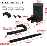 Black Aluminum Alloy Reservior Oil Catch Can Tank with Silicone for BMW N54 335i - view 5