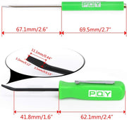 Pocket Magnetic Screwdriver Slotted Head With Magnet Top + Mini Pry Bar Set Green - view 6