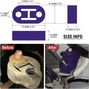 Universal 4-Piece PolyUrethane Exhaust/Muffler Rubber Short Hanger Insulator Bracket Bushing Mount 10mm Blue - view 4