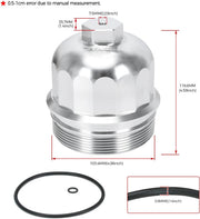 Billet Aluminum Cap withDrain Plug Fuel Filter Housing 6.6L for GM Duramax 6.6L V8 - view 5
