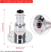 PTNHZ 24mm/0.94-Inch 316 Stainless Steel Thru Hull Exhaust Skin Part for Diesel Parking heaters - view 4
