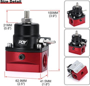 Adjustable EFI Fuel Pressure Regulator Kit 3-70PSI with AN8 Feed - view 6