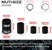 24-Inch Stainless Steel Radiator Flexible Coolant Water Hose Kit withCap Clamp Black - view 6
