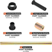 Rear Left and Right A-Arm Bushing Shafts Kit Replacement for Polaris Sportsman 400 450 - view 3