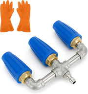 Triple Turbo Nozzle Pressure Washer Tip with Gloves 360 Rotating 4000 PSI - view 2