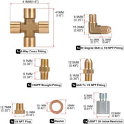 UNIVERSAL Turbo Oil Feed Line Oil Return Line Oil Drain 4AN - view 5