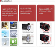 2-Piece 6AN 90 Degree PTFE E85 Hose Fitting End Only for PTFE Nylon Stainless - view 6